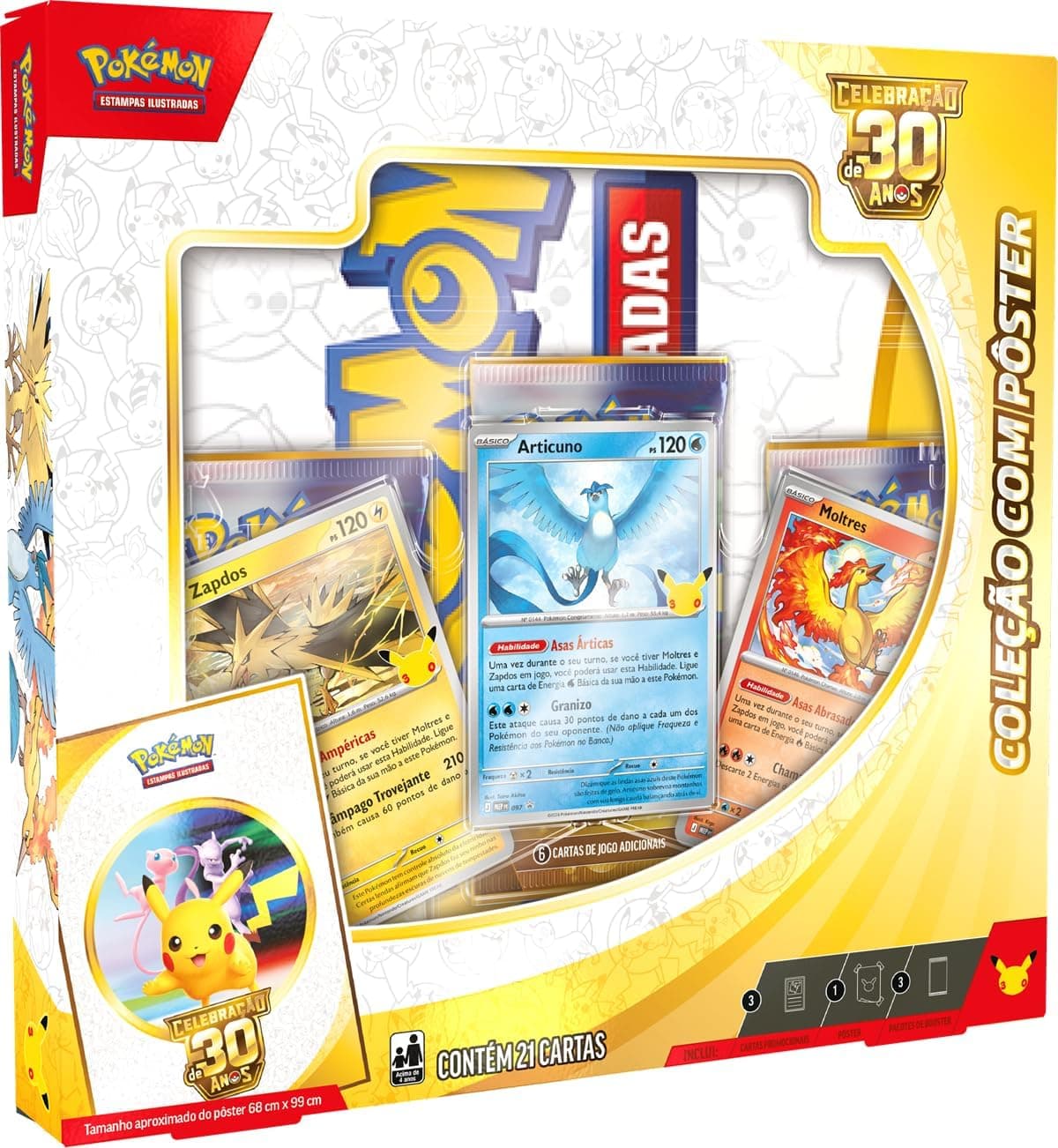 Pokémon TCG, Celebração de 30 anos – Box Coleção com Pôster