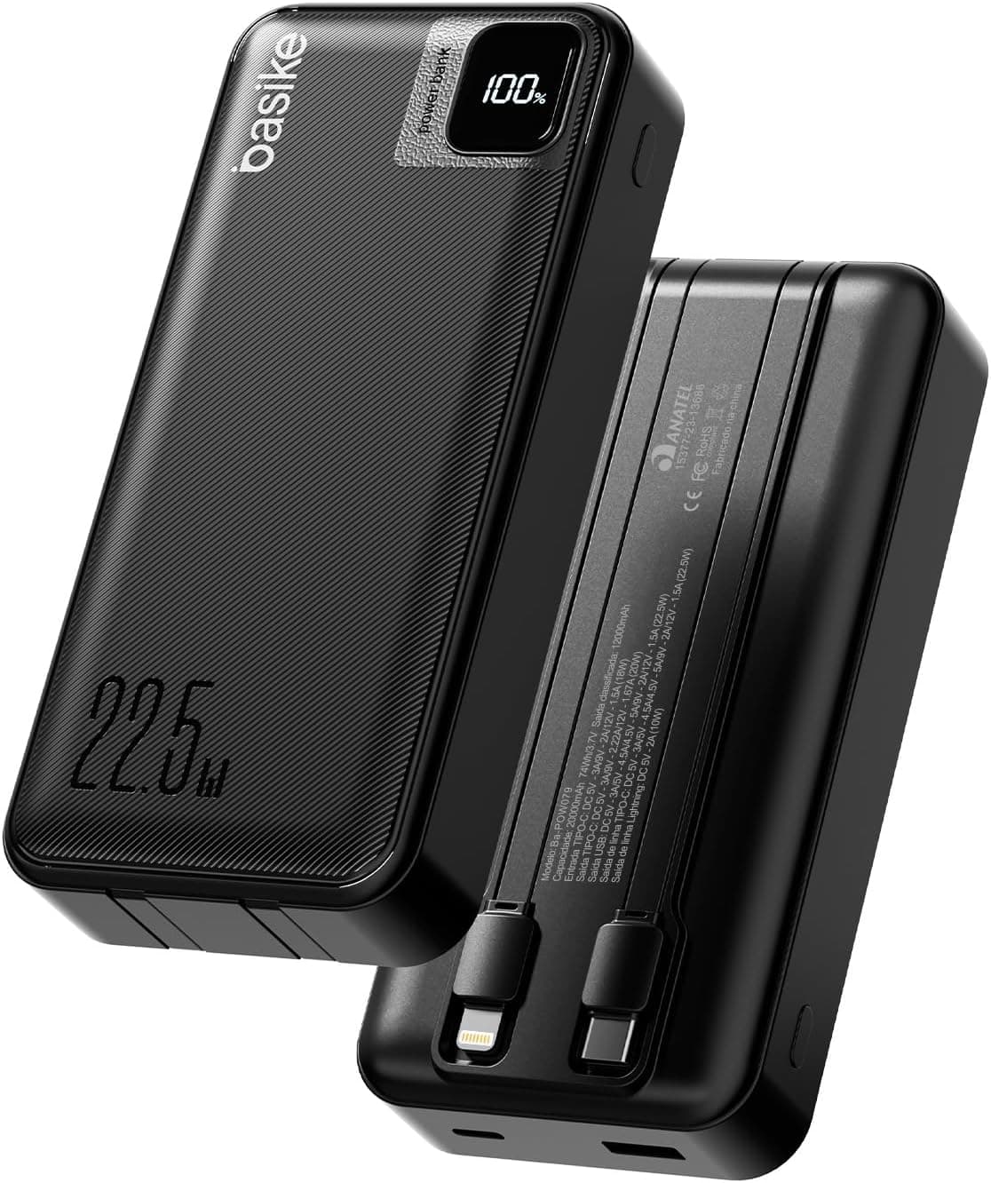 Basike Power Bank, Carregador Portátil Universal 20000mAh, USB-A