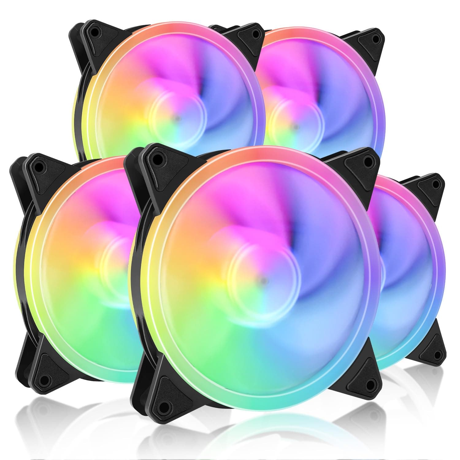 Kit 5 Ventoinhas Genérico CJ11 120mm RGB