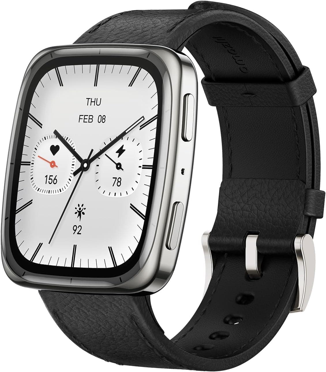 Smartwatch Amazfit Active 2 (Square) Preto com Pulseira de Couro