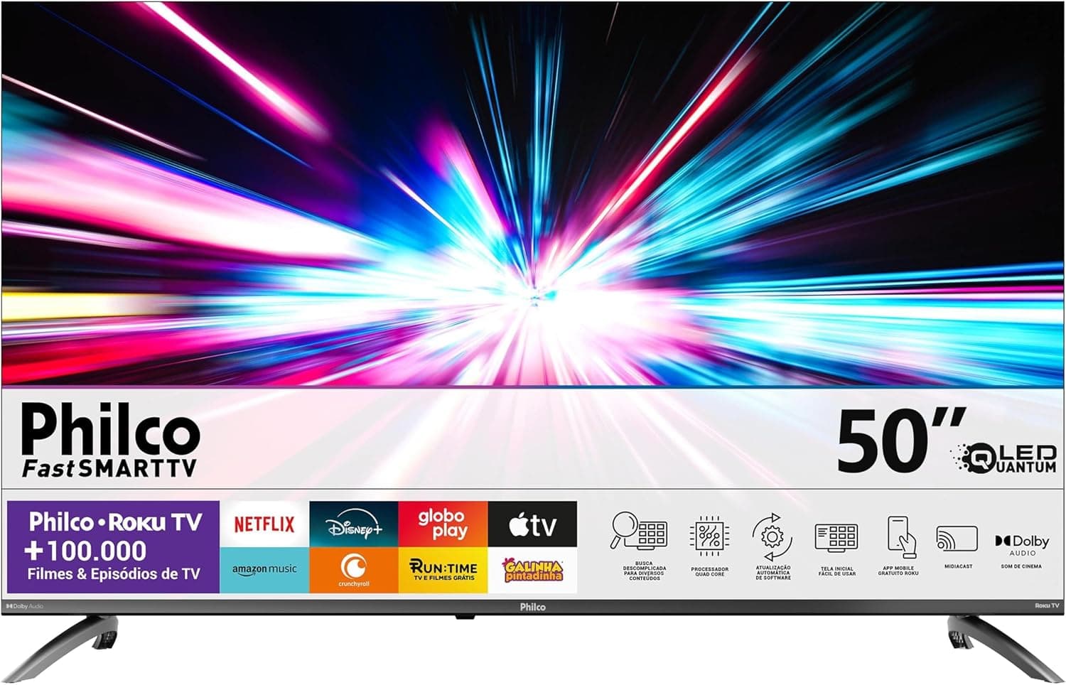 Smart Tv 50” Philco P50CRB 4K LED Dolby Audio