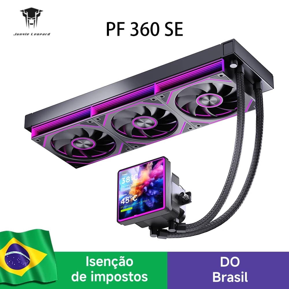 Watercooler Jungle Leopard ProFlow 360 SE Com tela LCD de 4 Polegadas pro flow