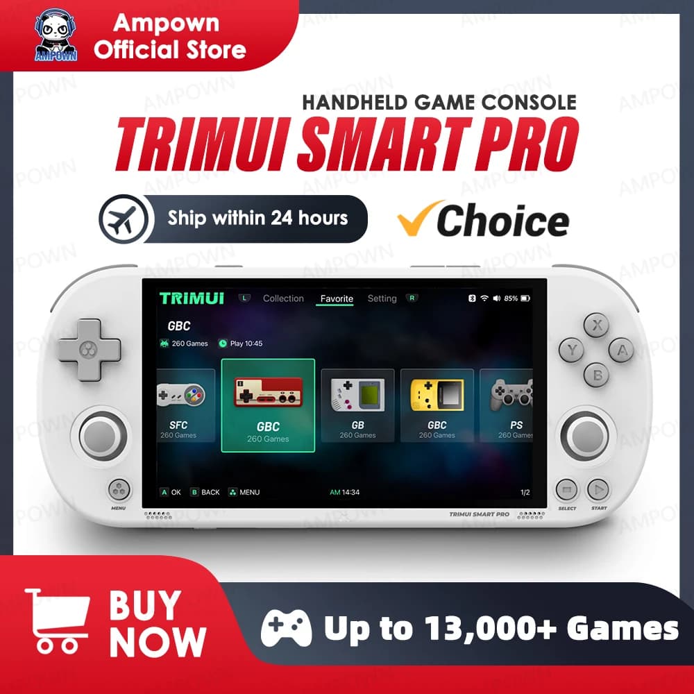 Console Portátil Trimui Smart PRO White - sem cartão SD