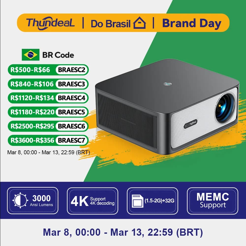 Projetor TD98Pro Full HD Wi-Fi, Android, Espelhamento e 30.000 lúmens