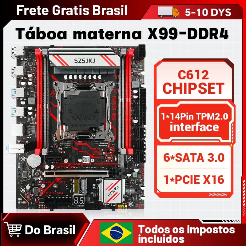 Kit Xeon E5-2680 v4 + Placa Mãe SZSJKJ X99 V1.0
