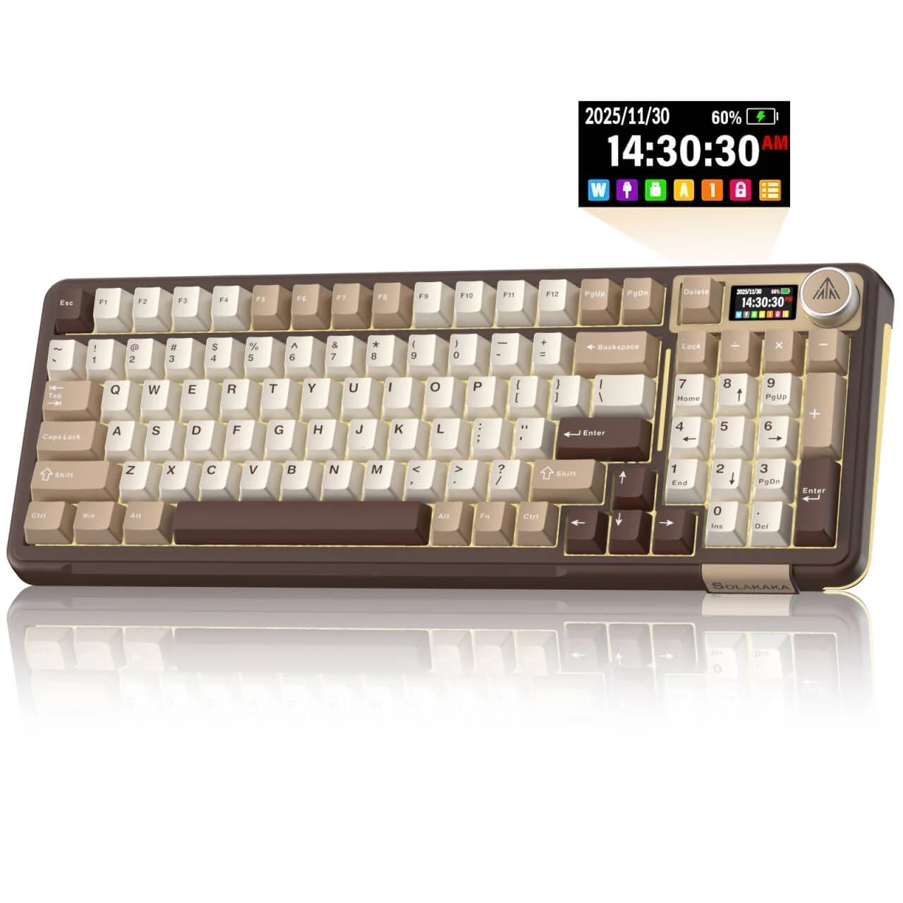 Teclado Mecanico SOLALAKA A99 Pro 8000mah Com tela TFT