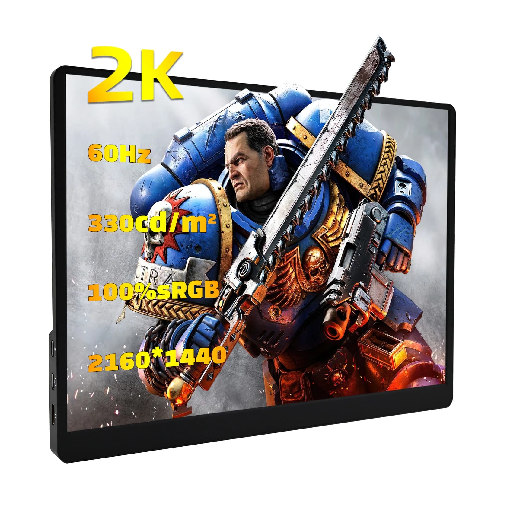 Monitor Portátil ZSUS 2K de 14 Polegadas (2160×1440) 60Hz