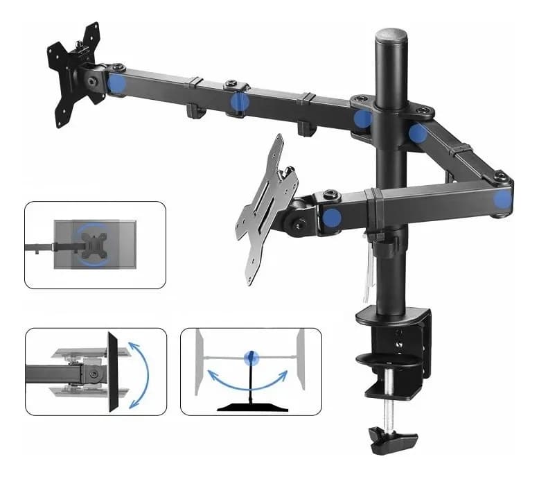 Suporte Articulado Duplo para Monitor Yanaze
