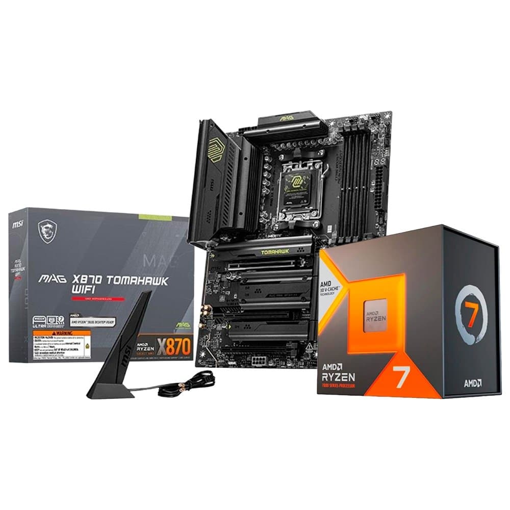 Kit AMD Ryzen 7 7800X3D + MSI MAG X870 Tomahawk WiFi