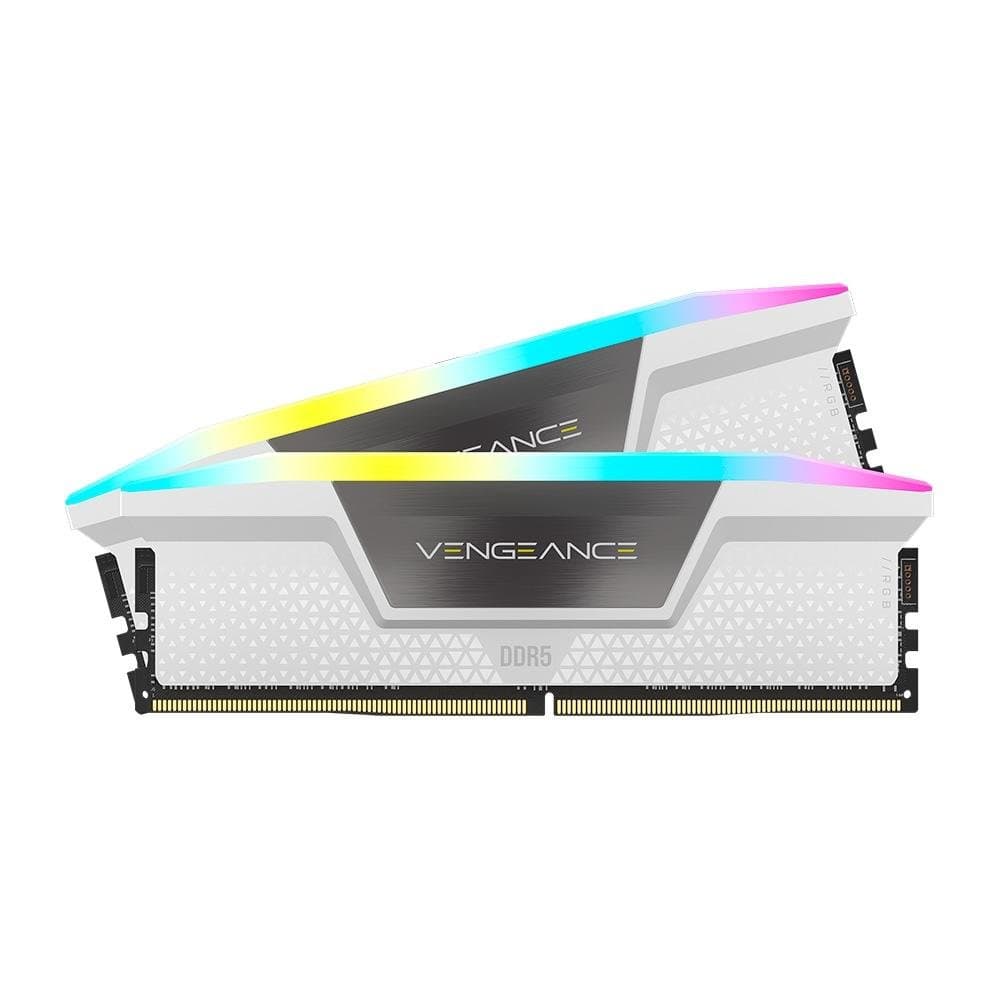 Memória RAM Corsair Vengeance RGB Branco 32 GB (2x16 GB) DDR5 5200 MHz CL40