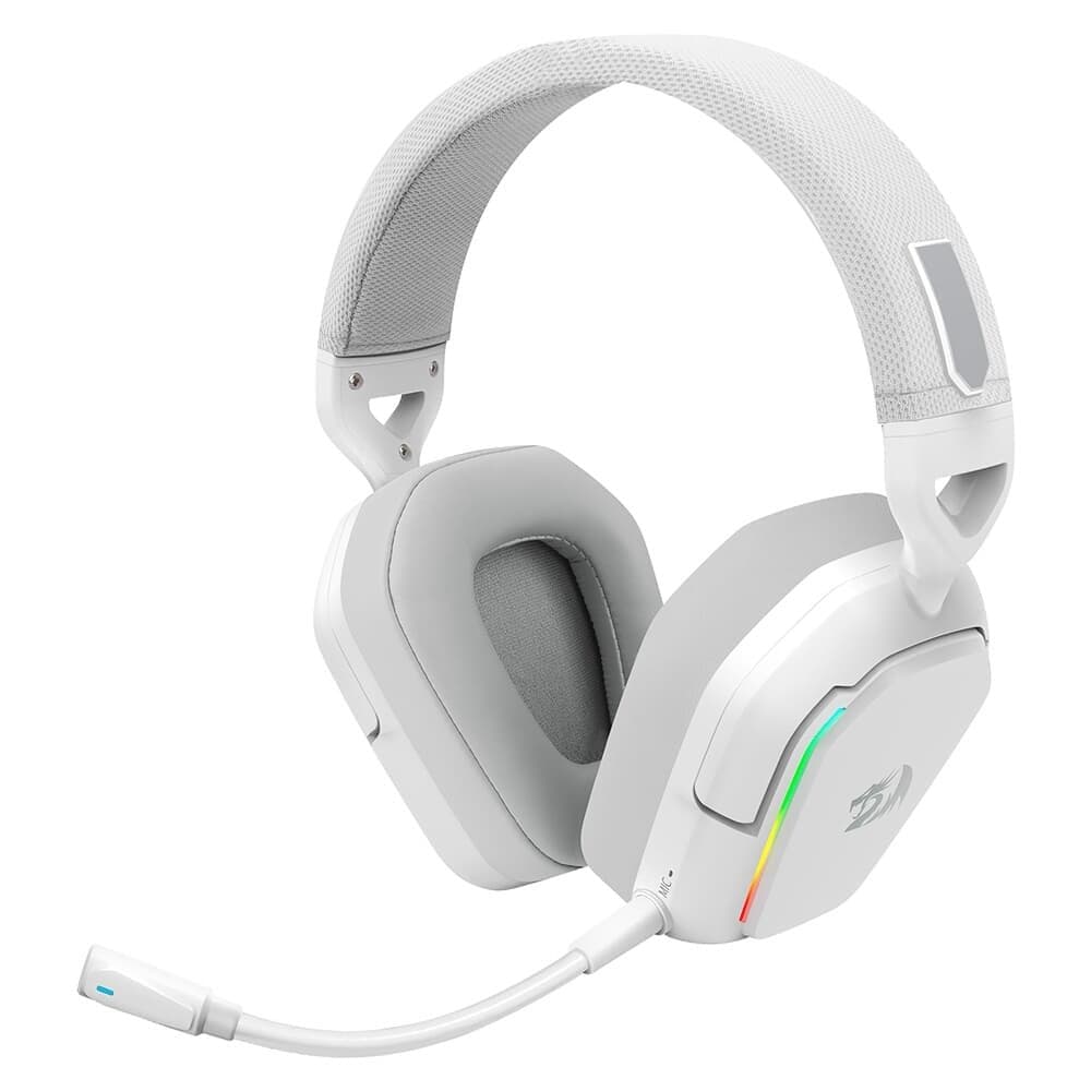 Headset Gamer Sem Fio Redragon Mira 7.1, Bluetooth e 2.4GHz, Setup White, Branco