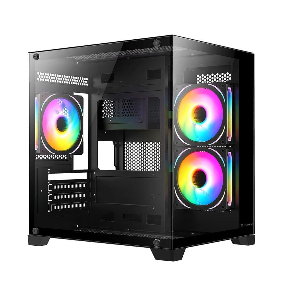 Gabinete Gamer Husky Dome 10, M-Atx, Vidro Temperado, Preto, HGN10PT