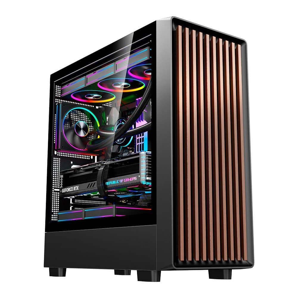 Gabinete Liketec Oak Wood Preto