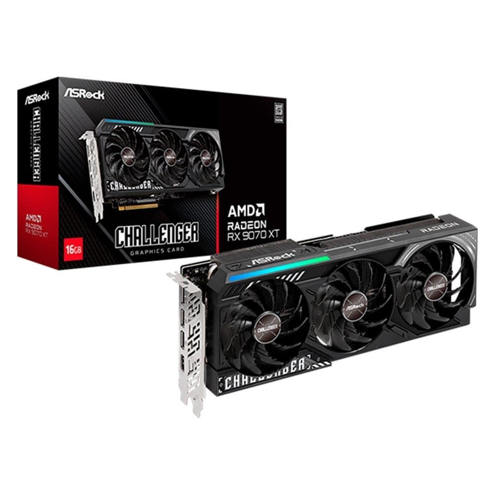 Placa de Vídeo ASRock Challenger RX 9070 XT 16GB