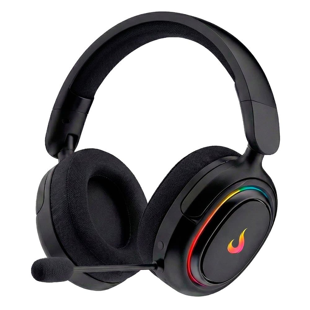 Headset Gamer Rise Mode Nova 01, Surround 7.1, Drivers de 40mm, Microfone Removível, USB, RGB, Preto - RM-HS-NV-01-FB com fio