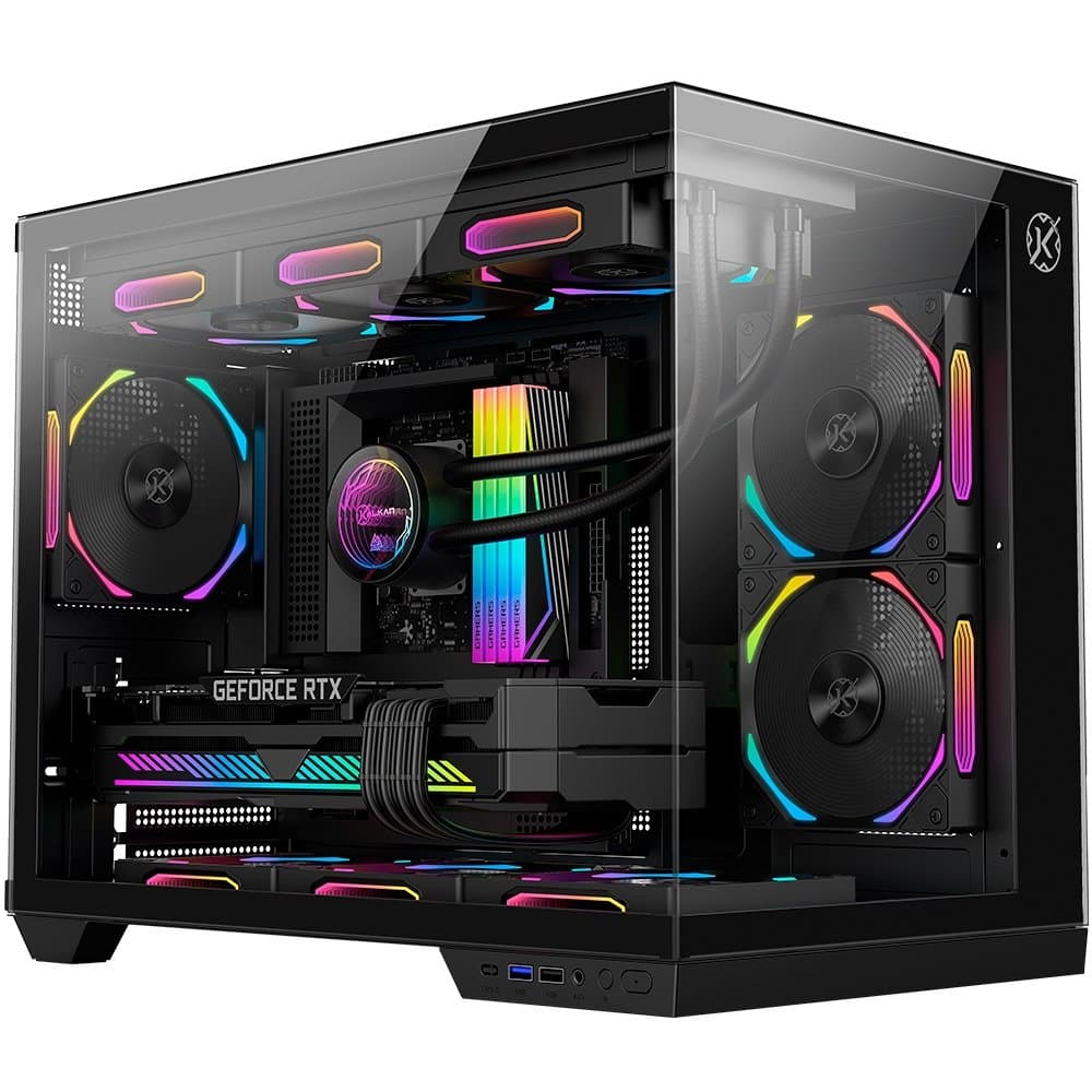Gabinete Gamer Kalkan Saga, M-ATX, Mid Tower, Lateral em Vidro Temperado