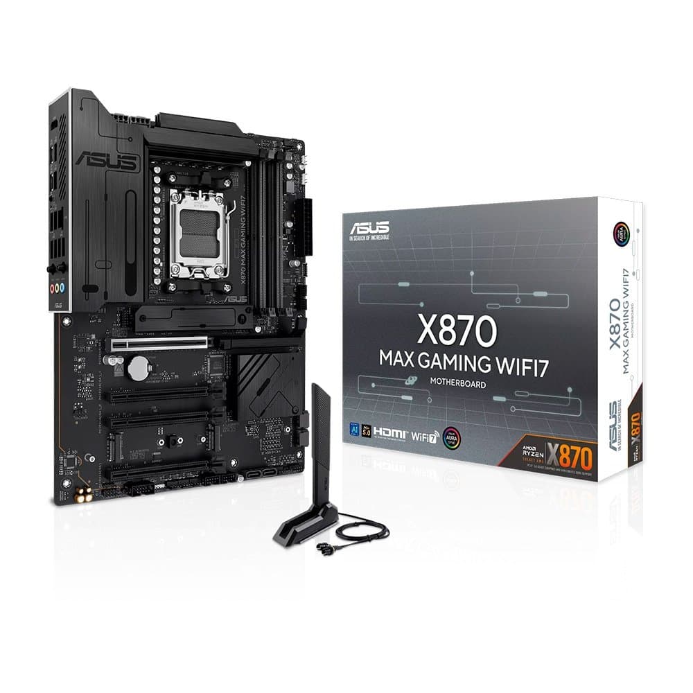 Placa Mãe ASUS X870 MAX GAMING WIFI7, AMD, AM5, ATX, DDR5, Wi-fi 7, Bluetooth