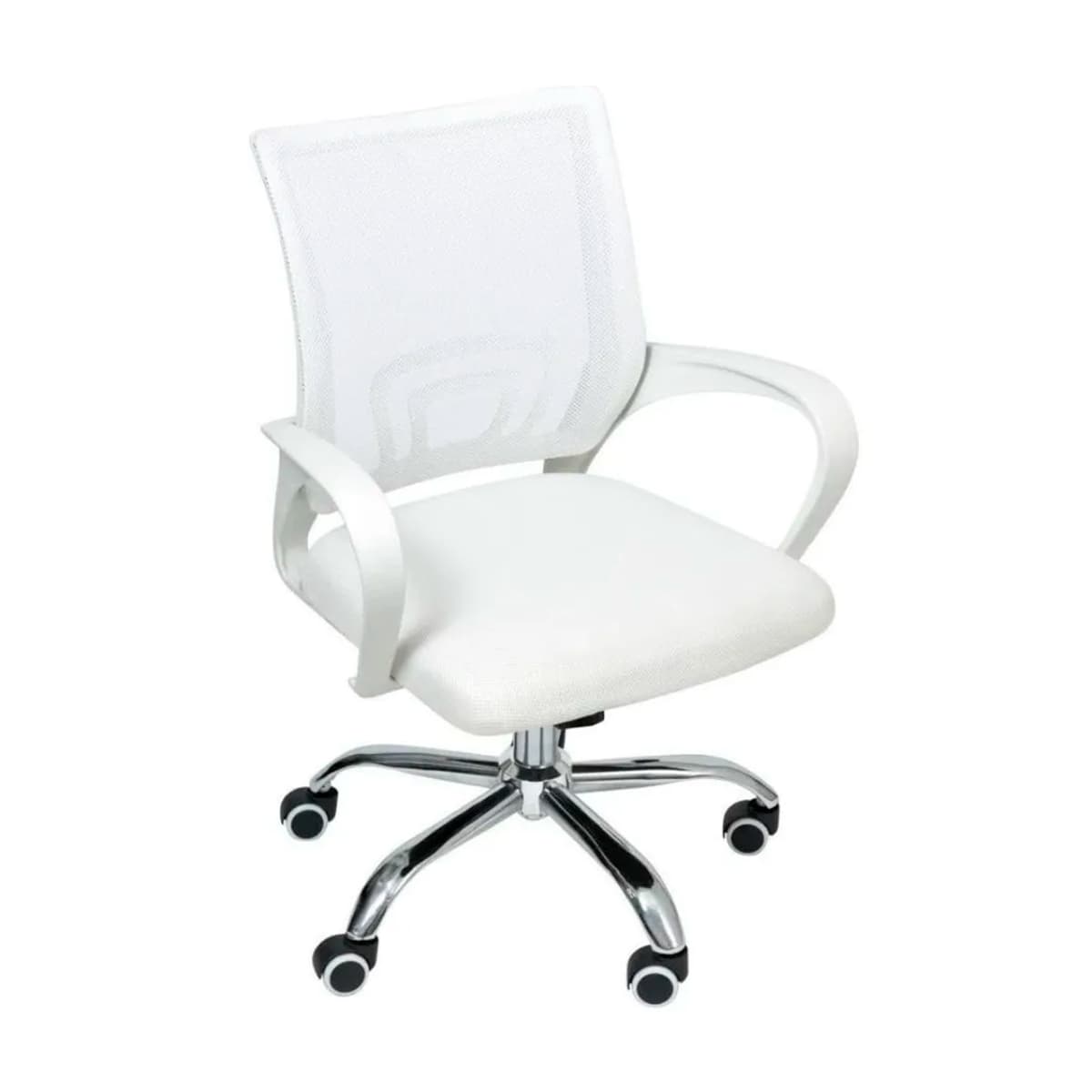 Cadeira De Escritório Begônia Tela Mesh Ergonômica Oficial Webshop Branco