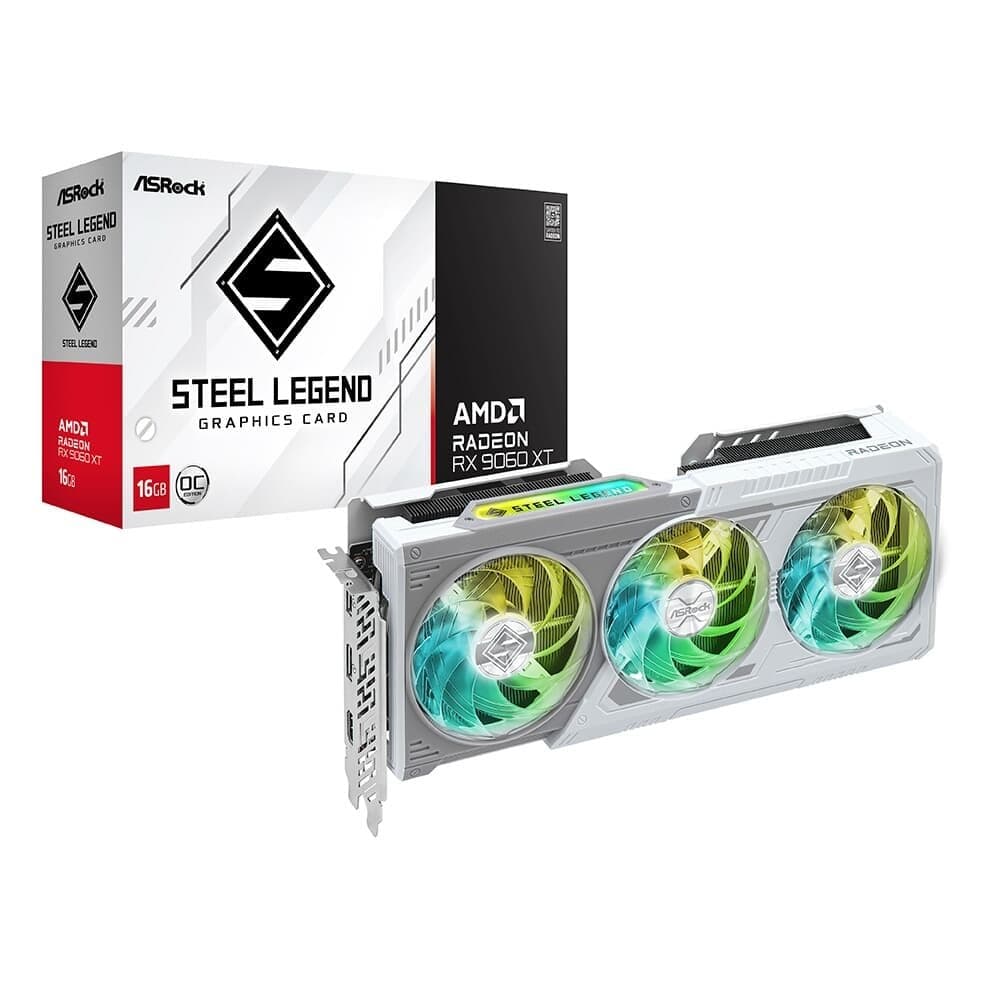 Placa de Vídeo ASRock RX 9060 XT Steel Legend 16GB