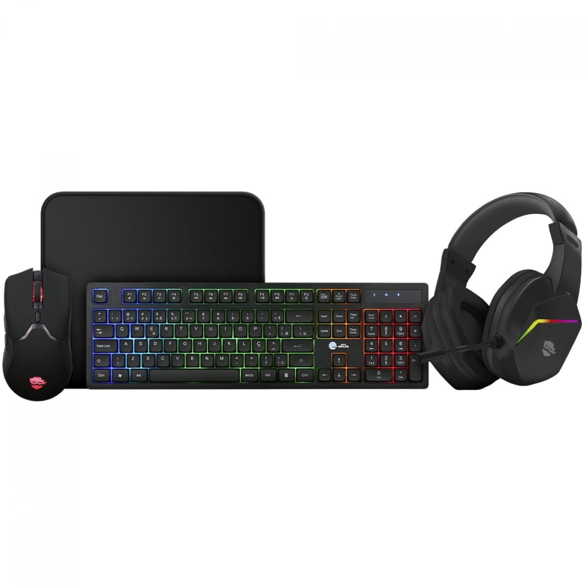 Combo Gamer Ninja Squad 4 em 1 Preto