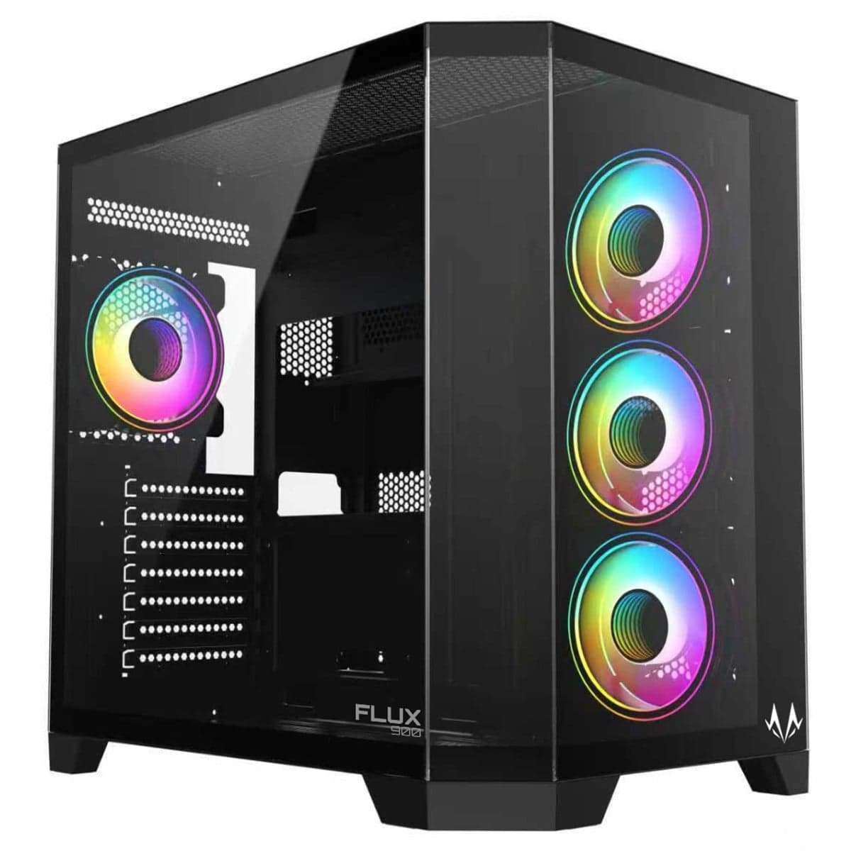 Gabinete Spectrum FLUX 900 Preto com 10 Fans e Controladora