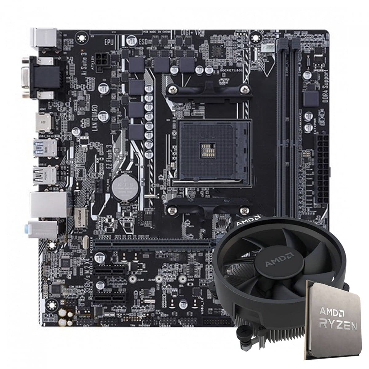 Kit Upgrade Ryzen 3 3200G + Placa Mãe Pure Power A320M-PW