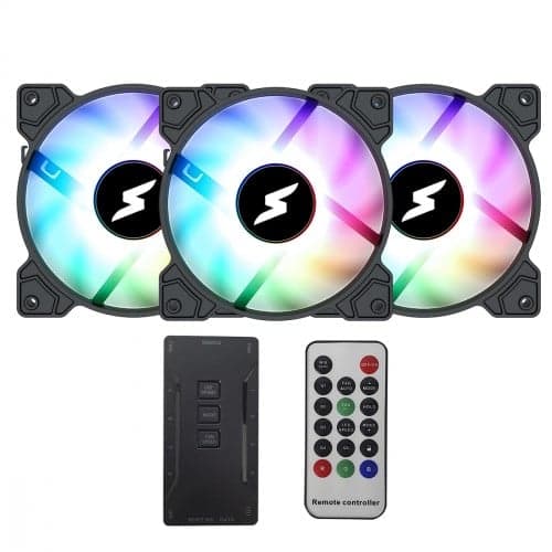Kit Fan Com 3 Unidades SuperFrame Swift, ARGB, 120mm, Controladora, Black, SF-03