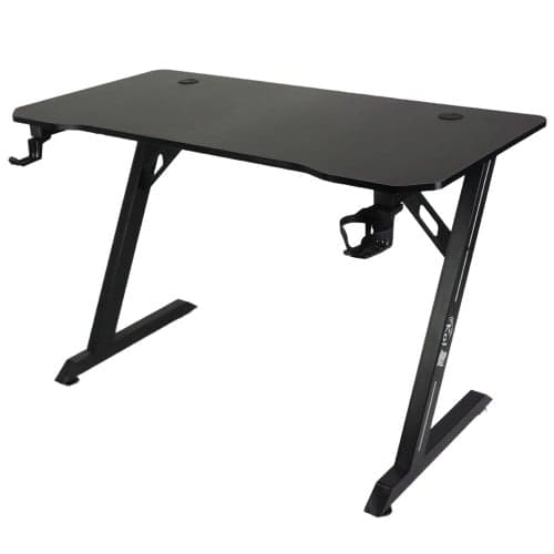 Mesa Gamer Ninja Koi, Com Suporte Para Headset e Copo, Preta, SF-TB-KI12060BF