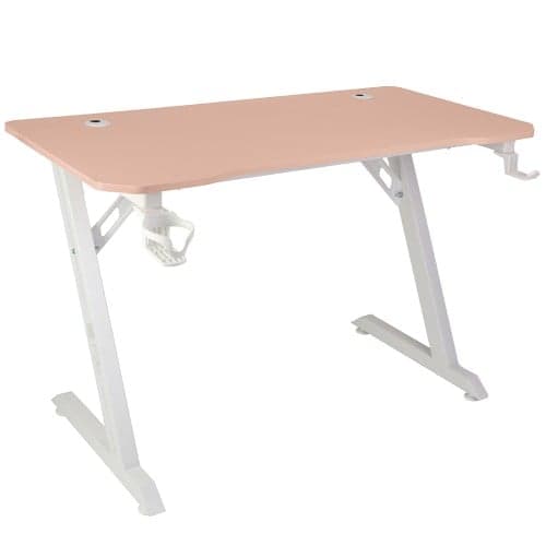 Mesa Gamer Ninja Koi, Com Suporte Para Headset e Copo, Rosa, SF-TB-KI12060PWF