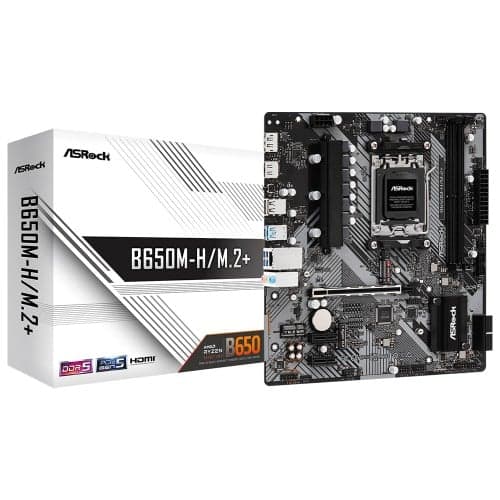 Placa Mãe ASRock B650M-H/M.2+, Chipset B650, AMD AM5, mATX, DDR5