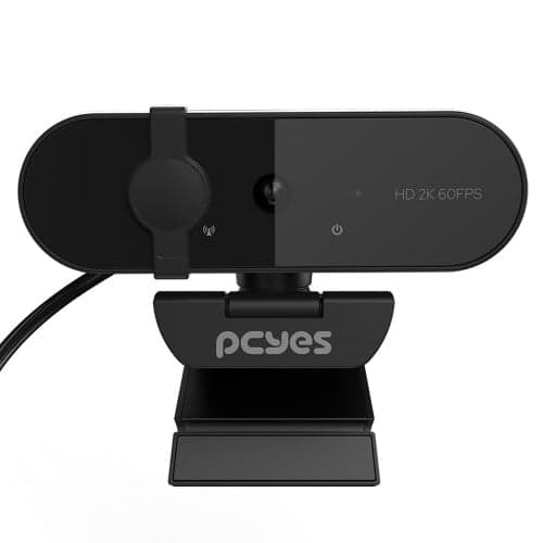 Webcam PCYES RAZA 2K-01, Quad HD, 60 FPS, USB, Com Microfone, Preto, RZ2K01