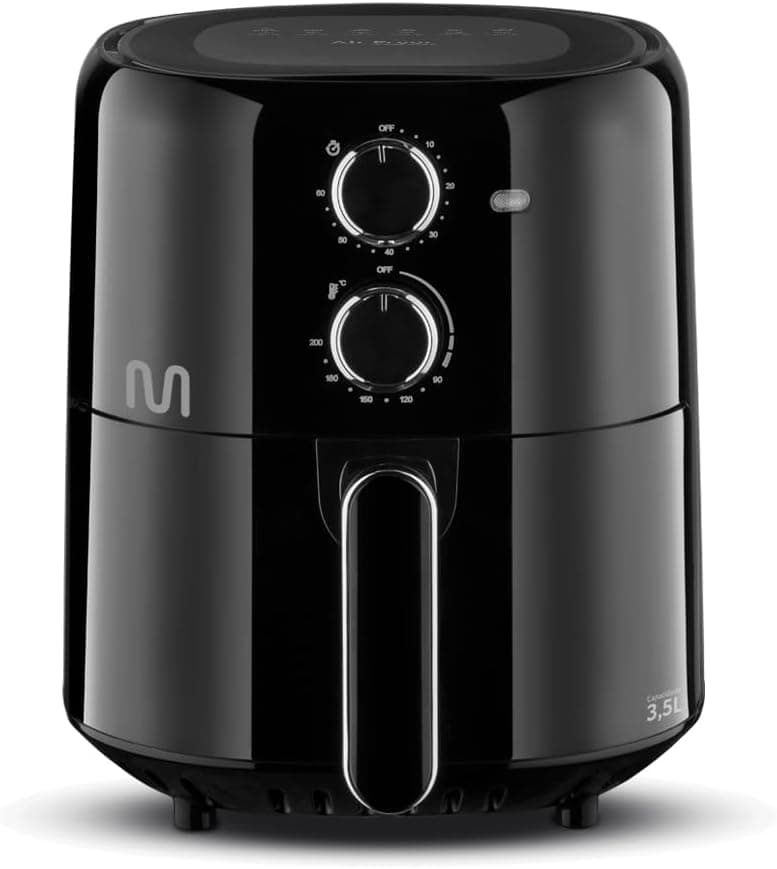 Fritadeira Elétrica sem óleo Air Fryer 3,5L 1500W 127V com Pegador de Alimento