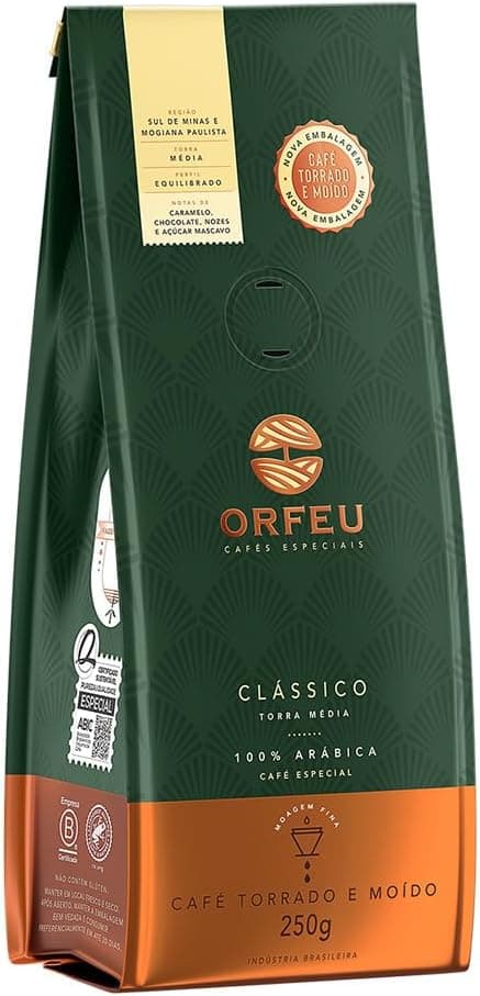 Café Orfeu Clássico Torrado e Moído 250g