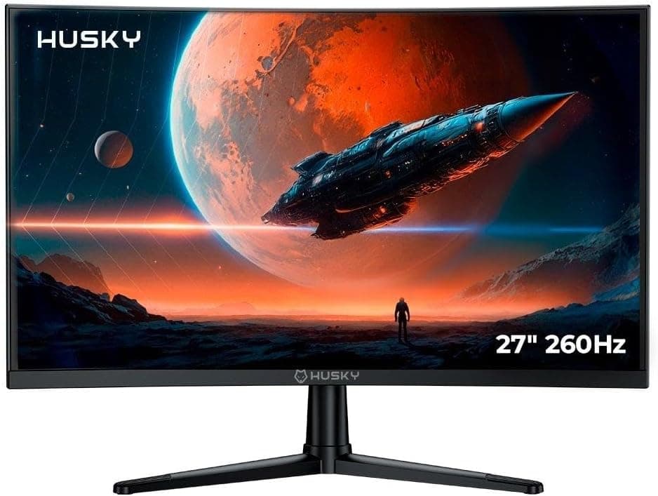 Monitor Gamer Curvo Husky Boreal 27", FHD, 260Hz, 1ms, Adaptive Sync, VA