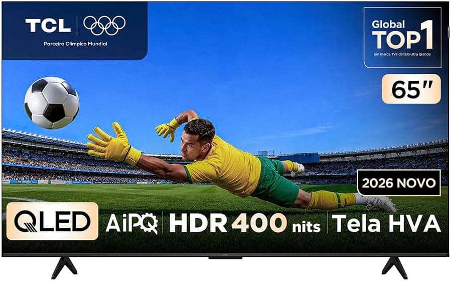 Smart TV TCL 65 Polegadas QLED 4K P7L WiFi Bluetooth Google HDR10+ 120 Hz VRR