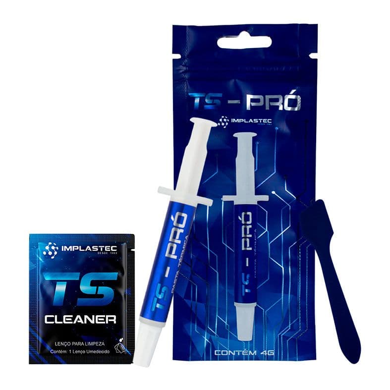 Pasta Térmica Implastec TS Pro 4g (Espátula + Sachê Cleaner)