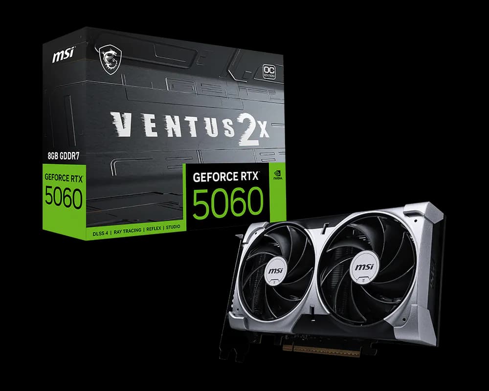 Placa de Vídeo MSI RTX 5060 Ventus 2X OC 8GB